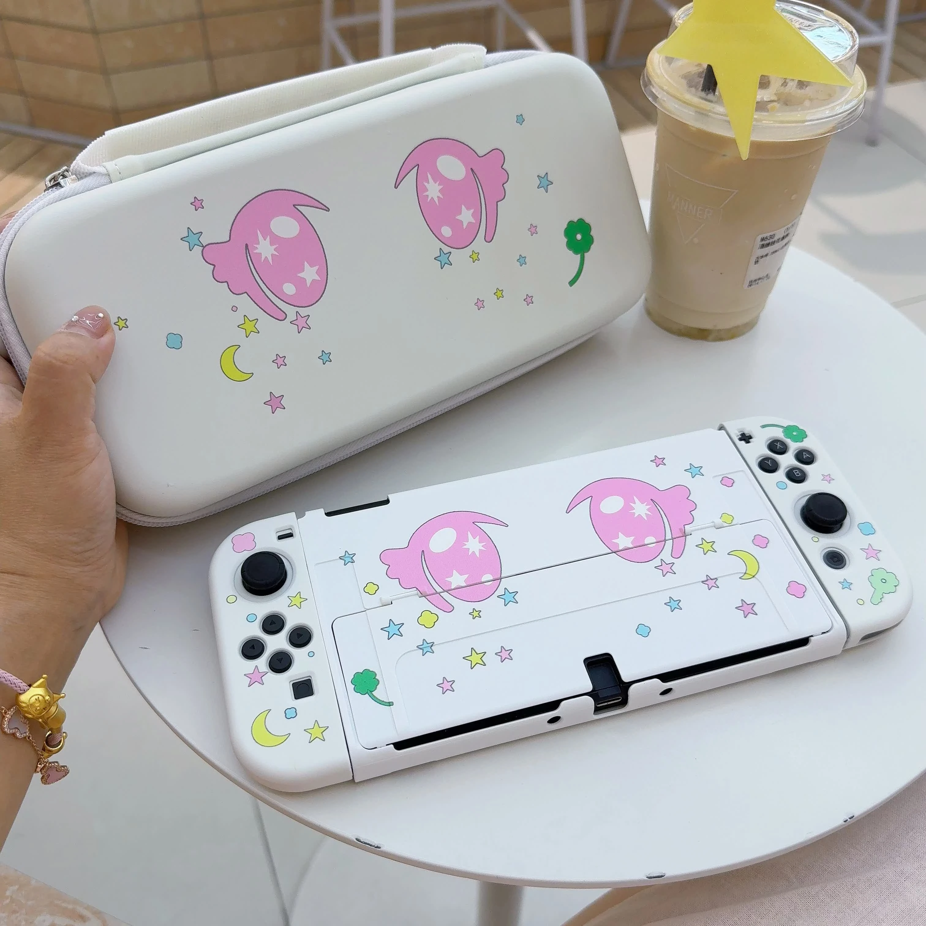 Ins Style Split Protective Case for Nintendo Switch 2 OLED Console Dockable Shockproof Joy‑Con Shell NS2 Portable Storage Bag