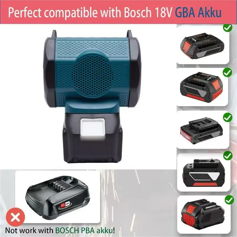 

Wireless Portable Bluetooth Speaker HIFI Loud Stereo Outdoor Party For Makita 18V Lithium-Ion Battery (No Battery)