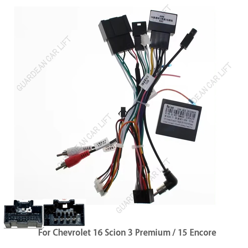 Car Audio 16pin Wiring Harness With Canbus Box For Chevrolet Scion 3/ Encore cable Aftermarket Stereo Installation Wire Adapter