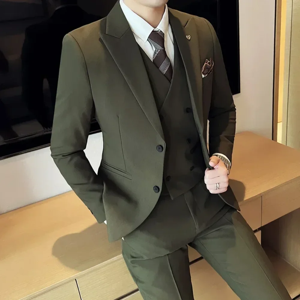 남성용 블랙 비즈니스 정장 전문직 워크웨어 재킷 남성복 세트 맞춤 제작 의류 사무실 정장