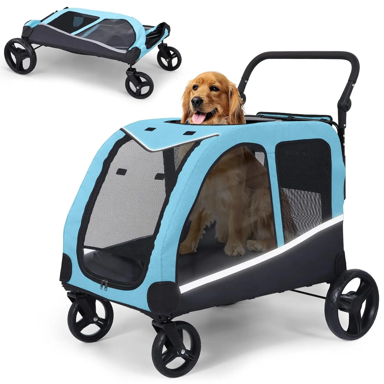 Dog Stroller For Large , Extra Large Pet Stroller For For Medium Dogs, Stroller For 2 Dogs