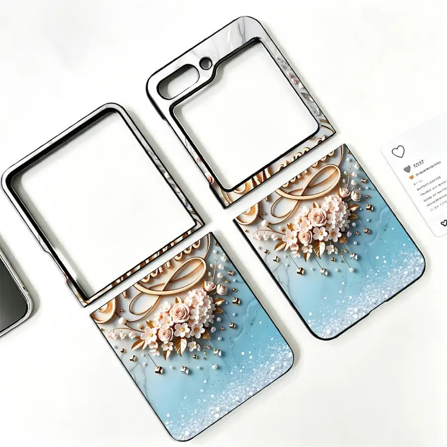 Butterfly Flower Letter Mom Case for Samsung Galaxy Z Flip 8 Flip7 FE Flip4 Flip5 Flip6 Z Flip 7 6 5 4 3 Flip3 Back Phone Cover