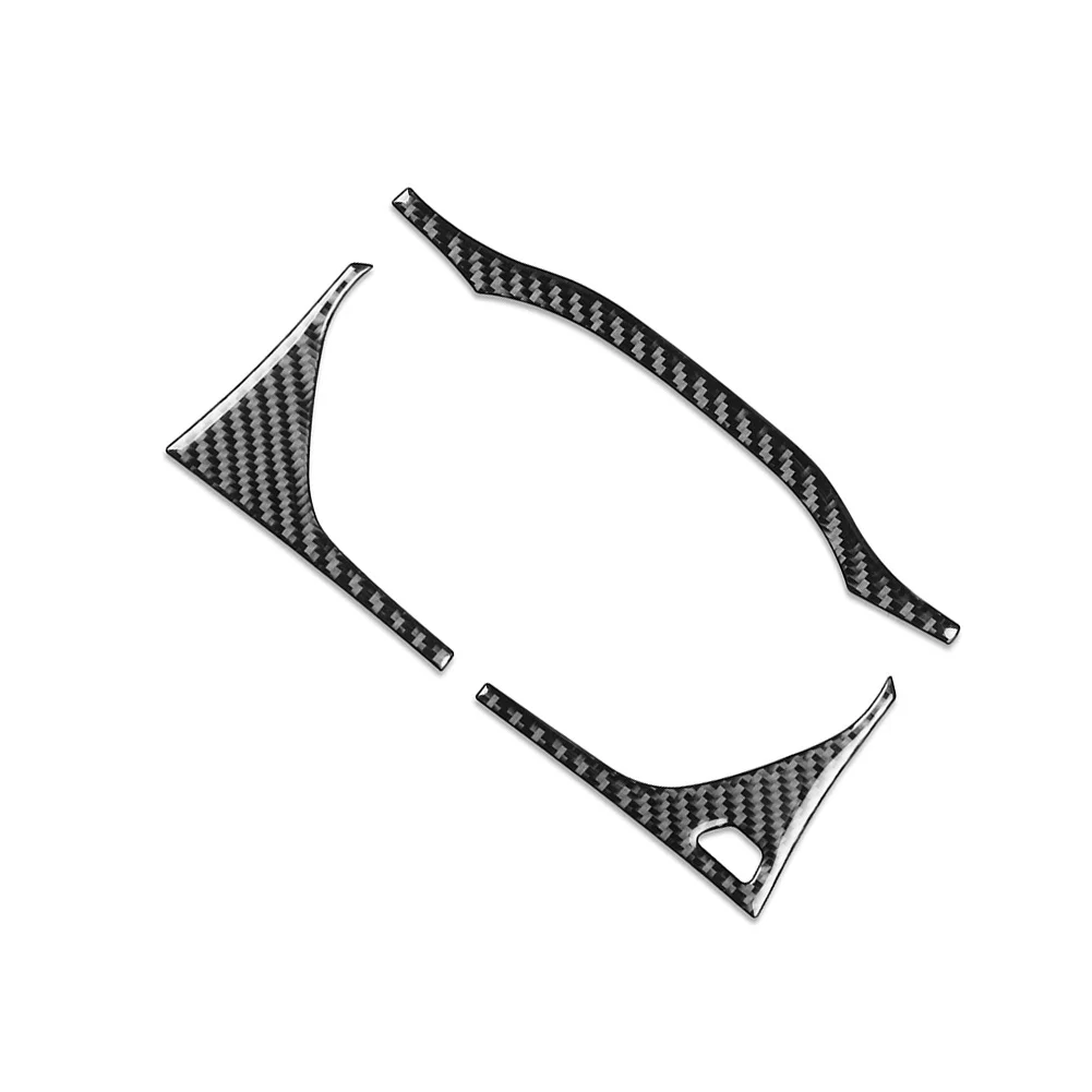 3x LHD Auto Inner Dashboard Instrument Frame Cover Decorate Trim Carbon Fibre Pattern For Audi Q5 SQ5 2018 2019 2020 2021 2022