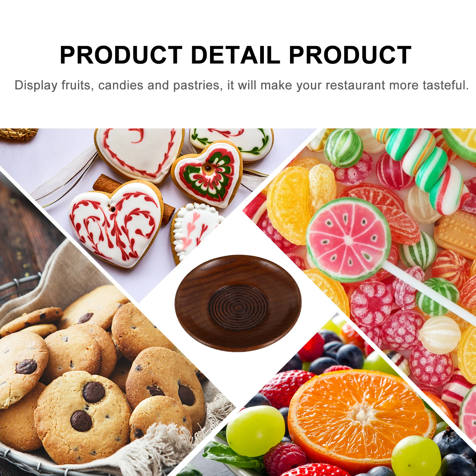 

Snack Plate Cup Coasters Coffee Mat Round Tea Teacup Cushion Holder Wood Tableware Pad Dessert