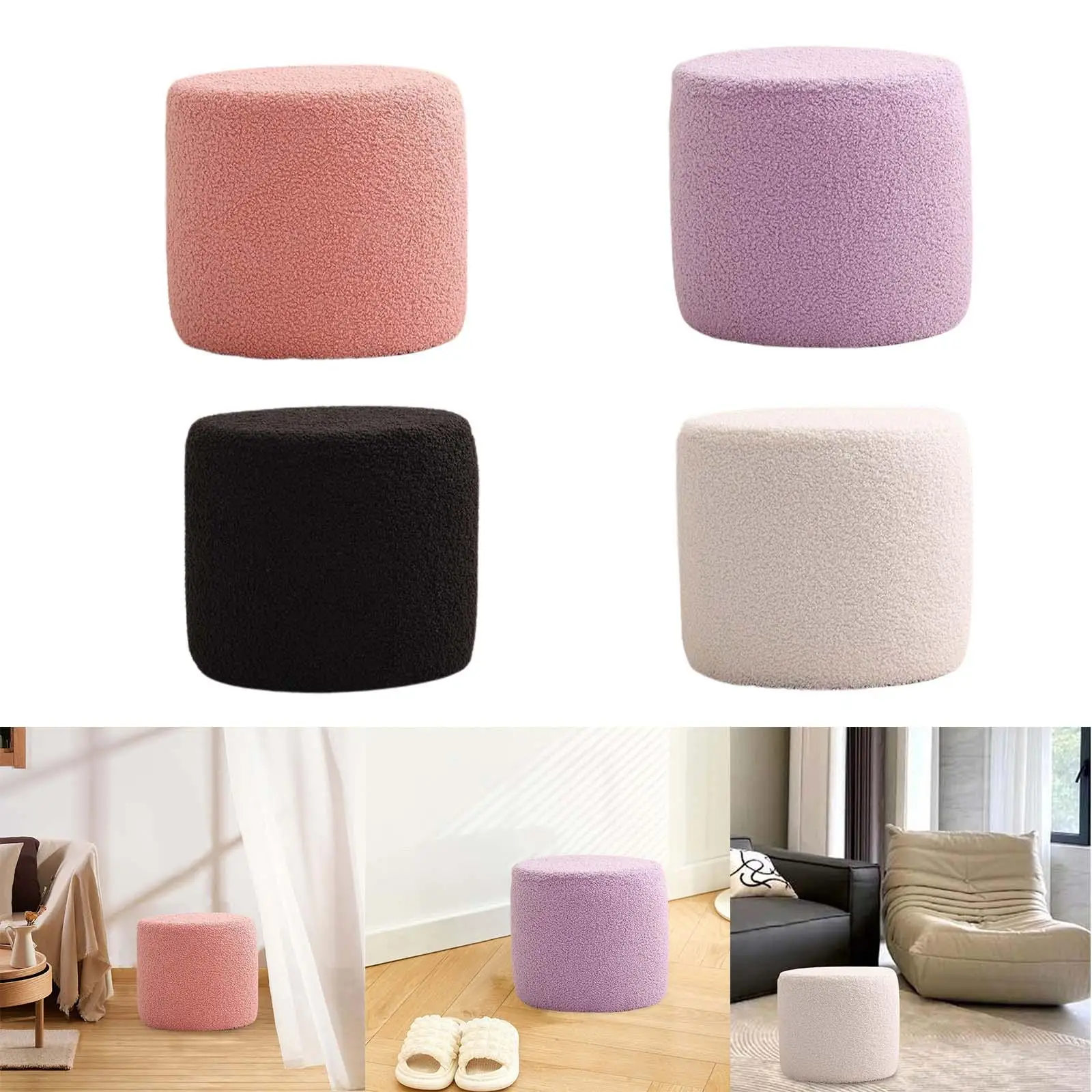 

Footstools Ottomans Non Slip Stool Creative Stool Small Footstool Foot Rest Stool for Office Sturdy Room Apartment Nursery Home