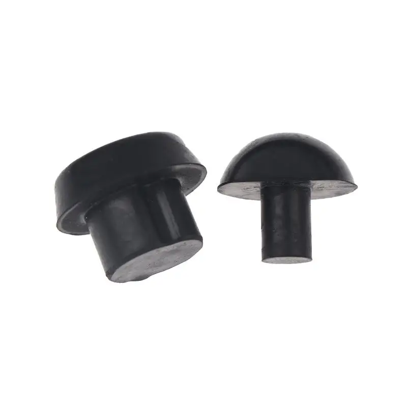 10Pcs Black Billiard Cue Rubber Plug Rubber Billiard Cue Bottom Cover Pool Cue Bottom Bumper Standard Compatibility