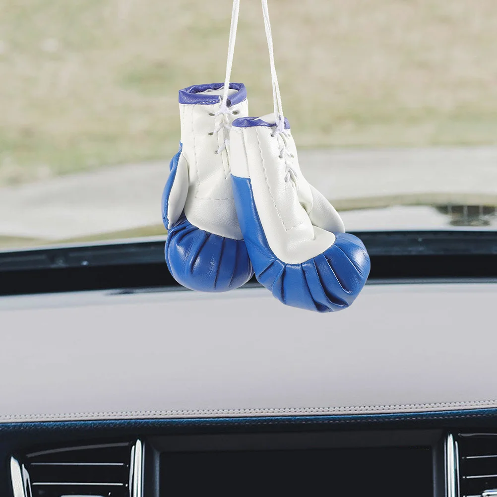 

2 пары мини-боксерских перчаток, подвески, легкие подвесные аксессуары из ПВХ, маленькие боксерские перчатки, декоративный брелок для автомобильных сумок