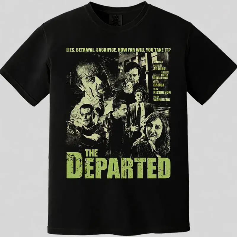 The Departed Movie Graphic T Shirt, Vintage Crime Thriller Film Print Tee, Retro 2000s Classic Cinema Unisex Short Sleeve Shirt