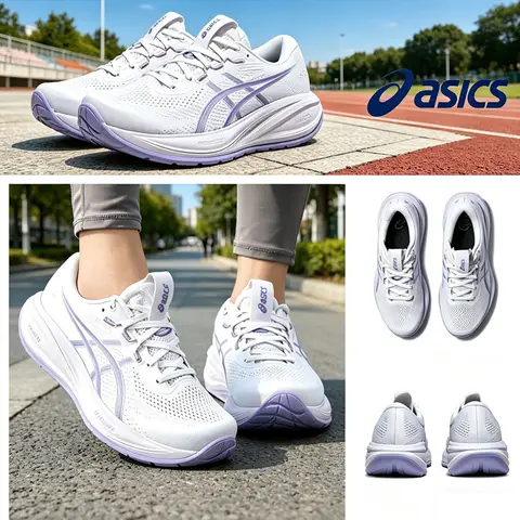 Asics Women Mid Top Running Shoes, Breathable Shockproof Non-slip Comfort Outdoor Athletic Sneakers 1012B916-101