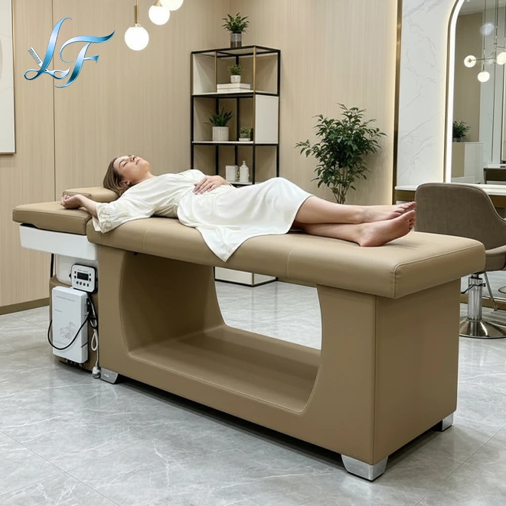 Thai Hair Washing Water Circulation Headspa Nursing Therapy Spa Massage Shampoo Bed For Beauty Salon