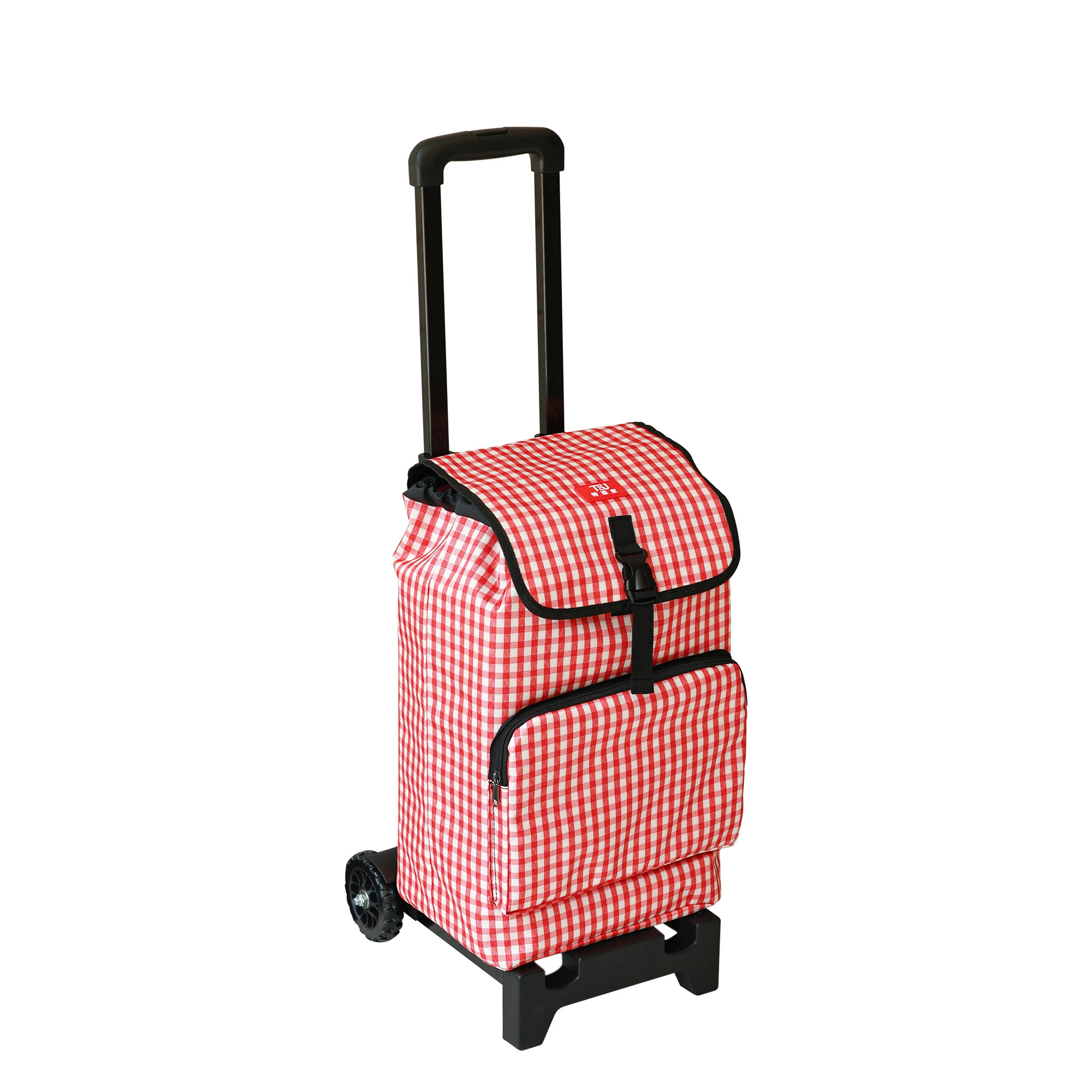 Small pull cart folding portable shopping cart household lightweight pull rod cart silent trolley trailer