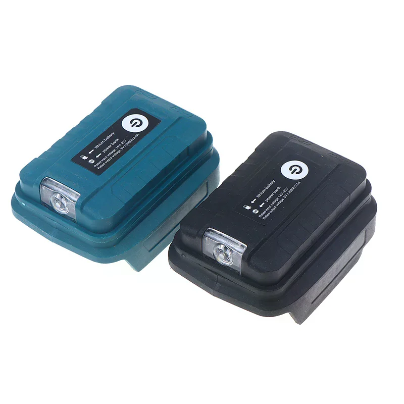 Power Bank Adapter LED Light For Mak 14.4V/18V Li-ion Battery USB+Type-C Converter With LED Lamp For Mak BL1830 BL1430 BL1850