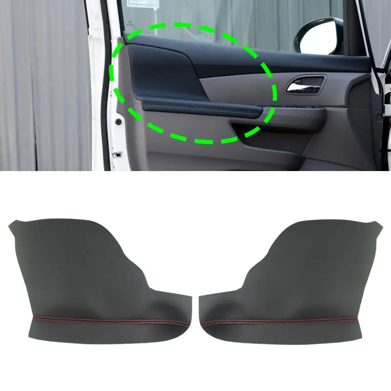 Door Armrest Soft Leather with Sponge Cover For Honda Odyssey 2011 2012 2013 - 2017 2pcs Car Front Door Armrest Panel Cover Trim