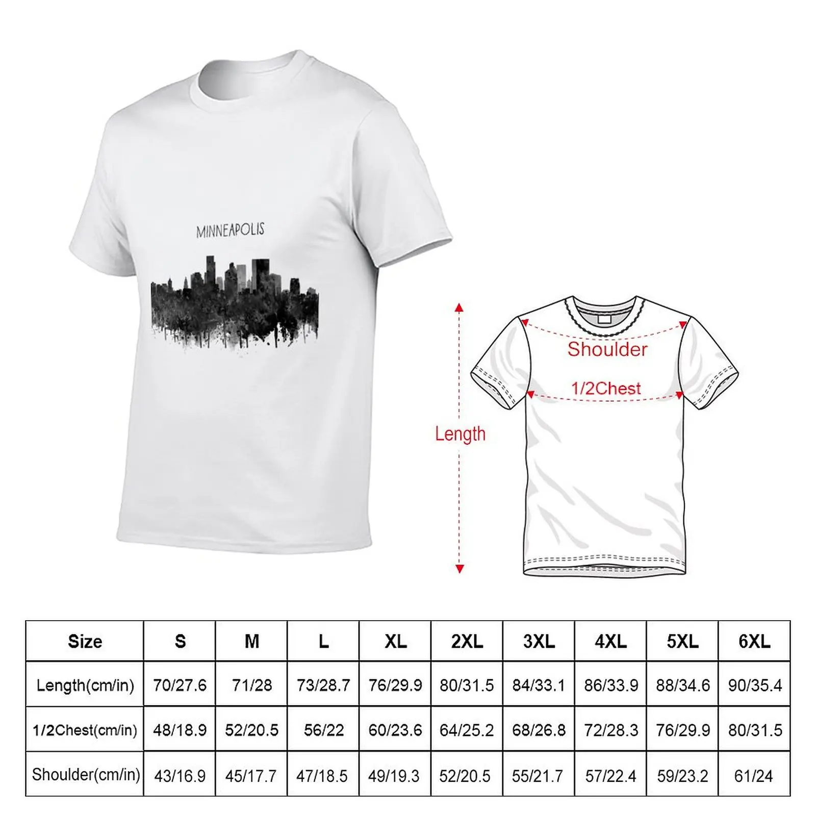 Minneapolis, Minneapolis skyline, Minneapolis Minnesota T-Shirt Casual Trendy Short Sleeve T-Shirt