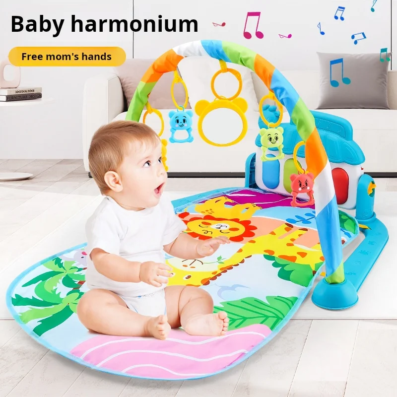 Baby Activity Gym Rack Early Education 0-36 Months Toy Gifts Musical Newborn Piano Keyboard Crawling Blanket Pedal Play Mat