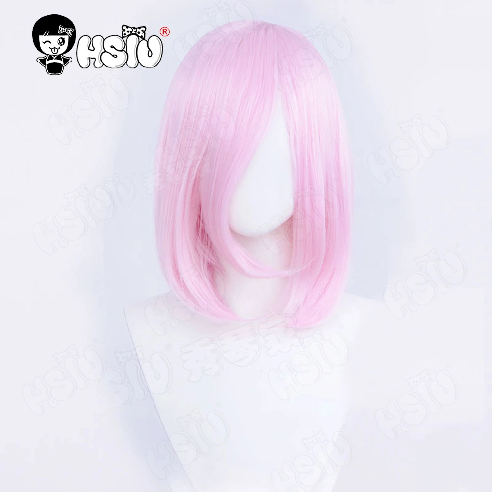 45Cm peruka do cosplay peruka syntetyczna z włókna HSIU 18 kolorów 45cm biały różowy czerwony srebrny peruka Anime peruka imprezowa + czapka z peruką — zdjęcie 7