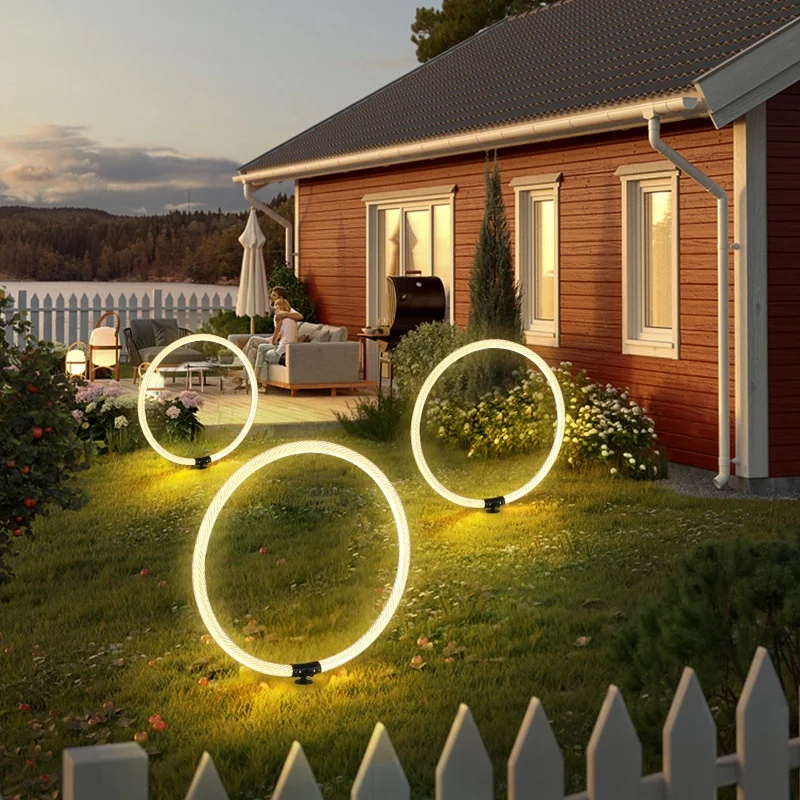 

12W 50cm Villa Sales Department Lawn Lamp square Park Garden Ring Landscape Light Outdoor IP65 Waterproof Led Modeling Light