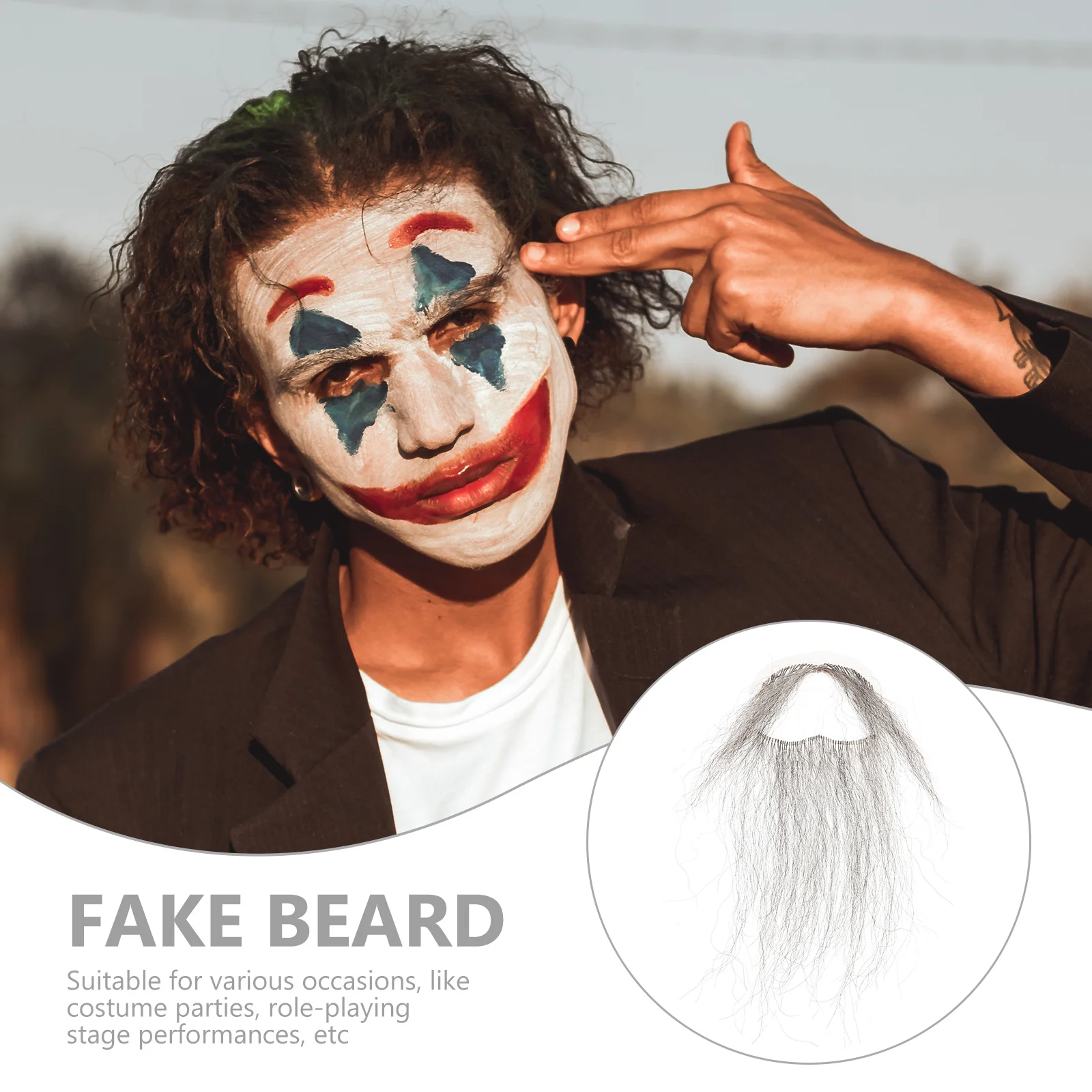 

1 комплект, искусственная борода, реалистичная борода, реквизит для косплея, вечерние усы, аксессуар для костюма на Хэллоуин, реалистичные усы