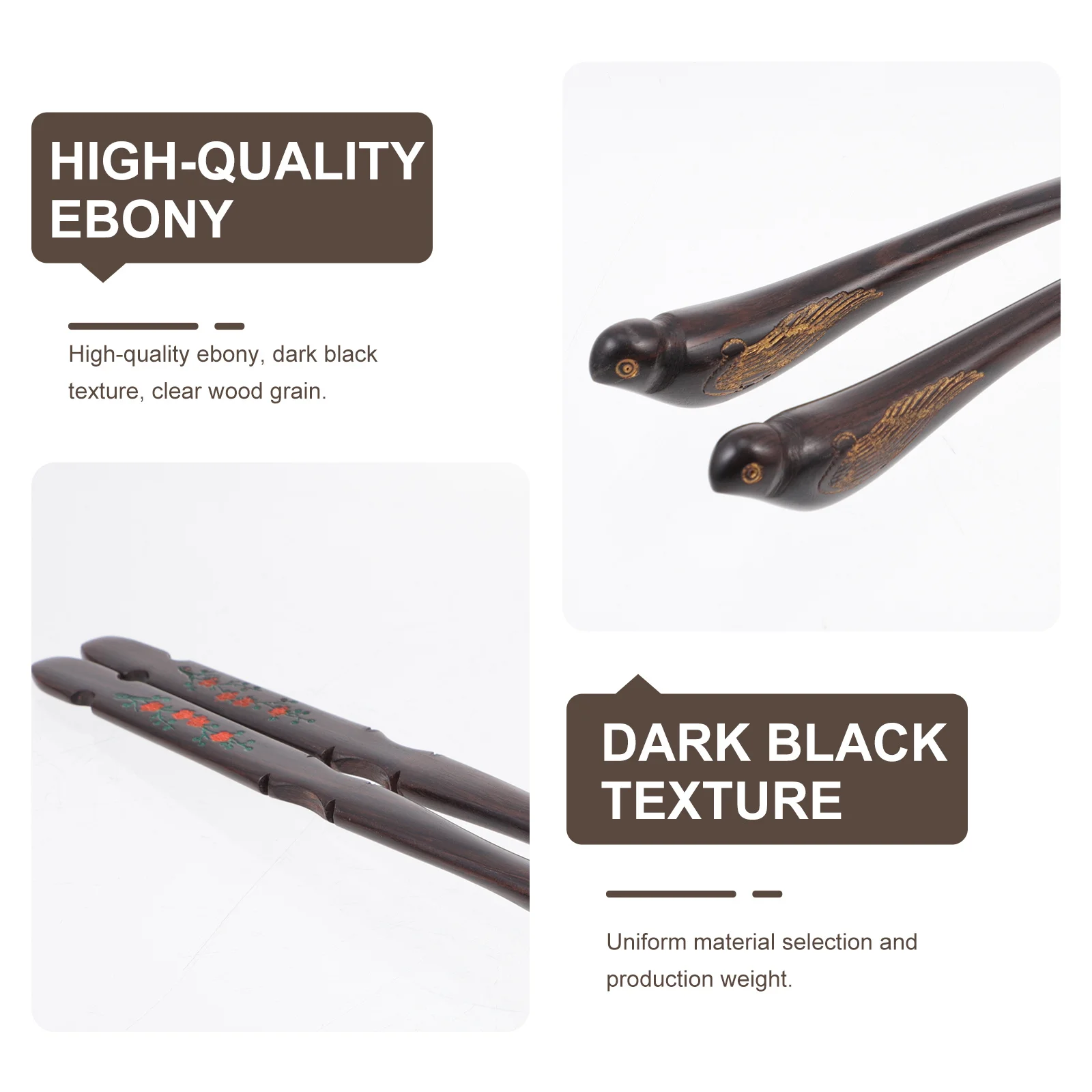 

1Set Bird-Type Dulcimer Practice Hammer Ebony Professional Dulcimer Parts Bucket Premium Musical Instrument Accessories