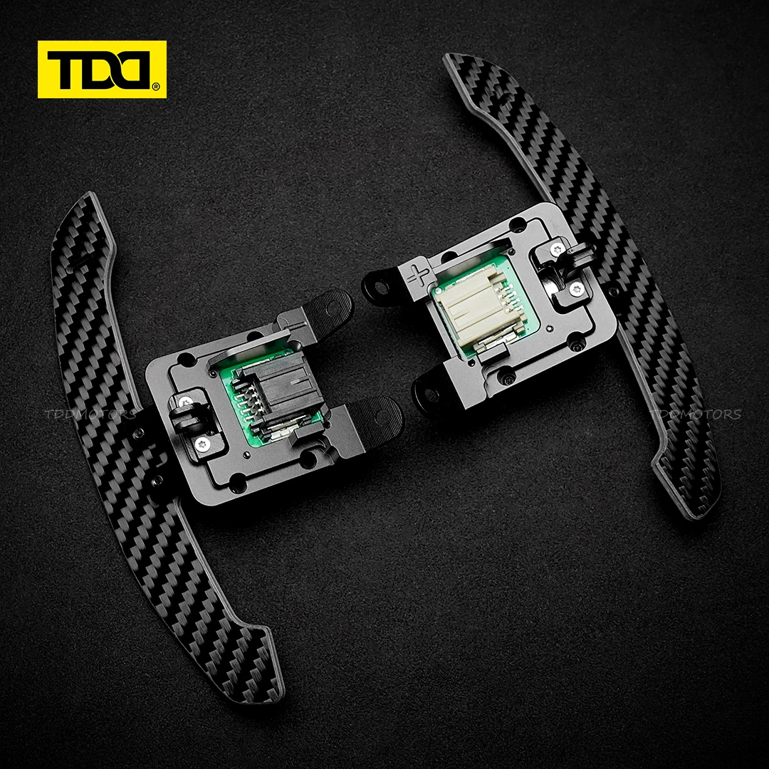 

TDD Carbon Fiber Magnetic Steering Wheel Paddle Shifters For Cadilac CT4 CT5 Escalade V XT4 Magnetic Attraction Function
