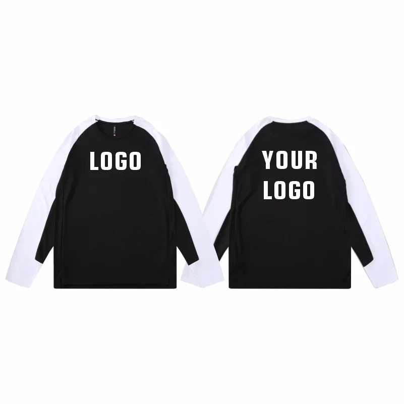 Esportes correndo manga comprida em torno do pescoço camisas jogging camisetas para homens personalizados topos soltos e femininos de secagem rápida roupas esportivas