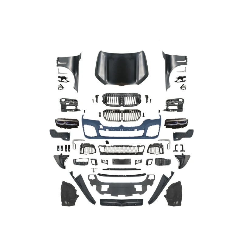For 2009-2015 Tegarry 7 Series F01/02-(09-15) Upgrade to G11/12-(19-22) Body Kits Sport No Cutting Version Hood Bumper Kit