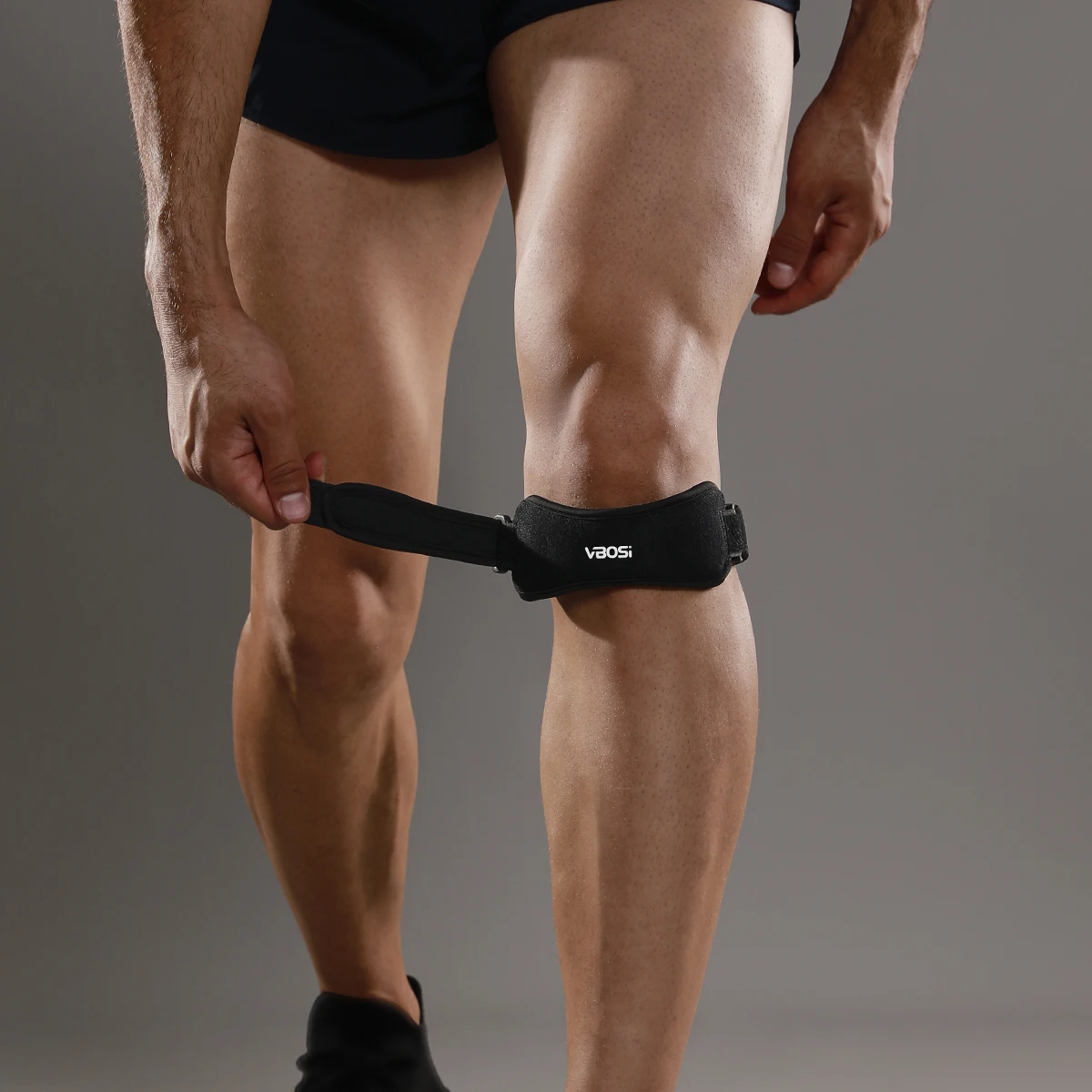 1 Stück Verstellbarer Neopren-Kniebandage-Gurt für Männer und Frauen zum Laufen, Radfahren, Tennis