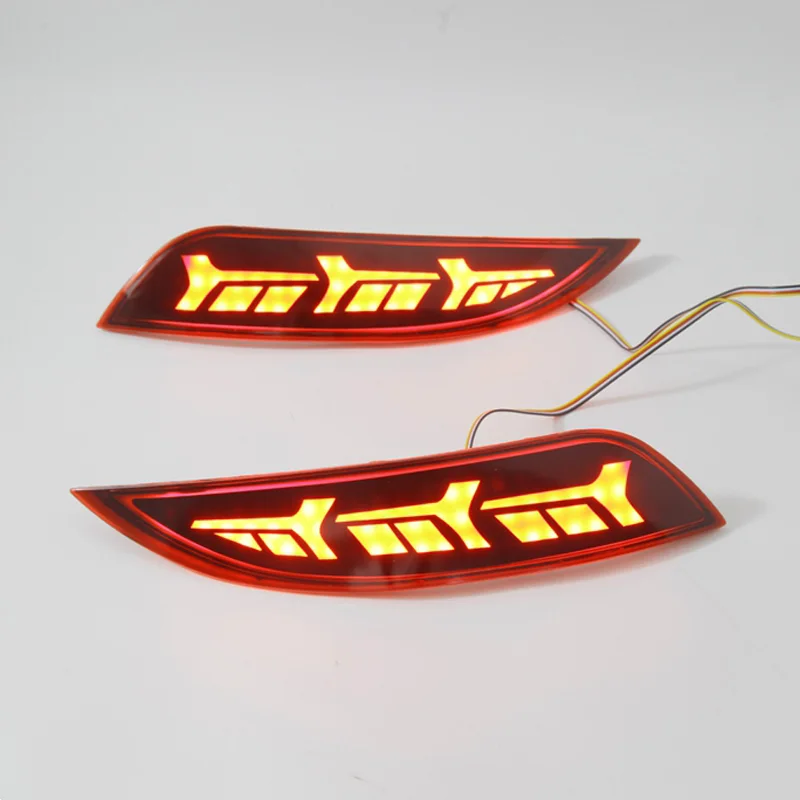 Car Accessory LED Rear Bumper For Ford Focus ST Hatchback 2015 - 2018 Reflector Signal Running Light Brake Indicators Auto Part