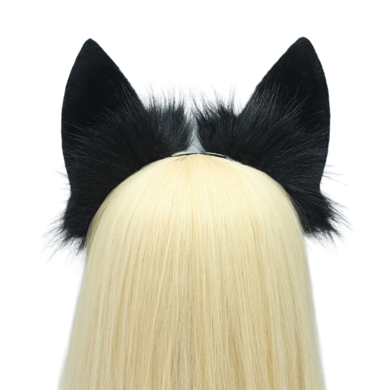 

Artificial Cats Ear Headband Cosplay Costume Hairhoop Party Headpiece Masquerades Headwear Animes RolePlay Headwear DXAA