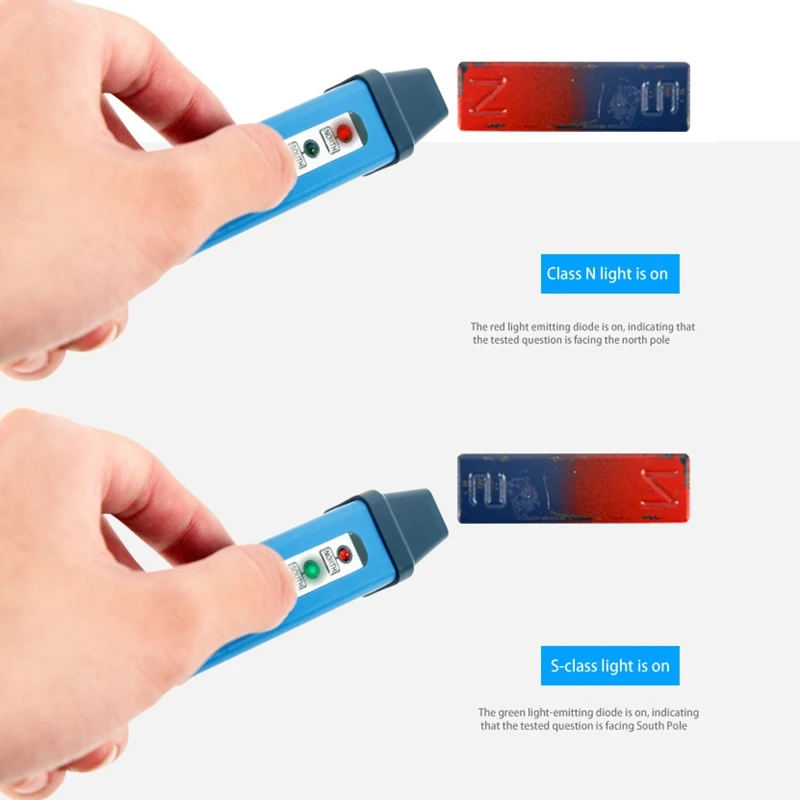 High Sensitivity N/S Polar Identification Pen Magnetic Field Magnet Pole Detection Polarity Petermination Portable