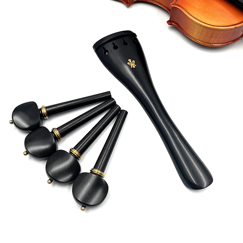 Attractive fittings lovely Sturdy wood parts good 4/4 best Cello ebony tailpiece&tuning pegs Accessories parts