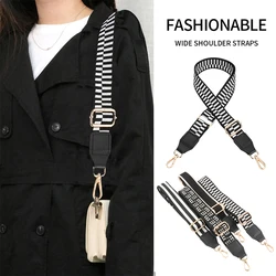 Handbag Strap Black And White Series With Leather Belt Buckle Replacement Carrying Belt Fashionable Adjustable Strap Bag Part