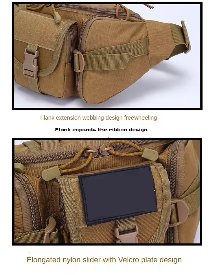 Taktische Gürteltasche für Herren, Nylon-Hüfttasche – Outdoor-Sport, Radfahren, Reisen, Wandern, Camping, Hüfttasche, kleine Gürteltasche – Detail 10