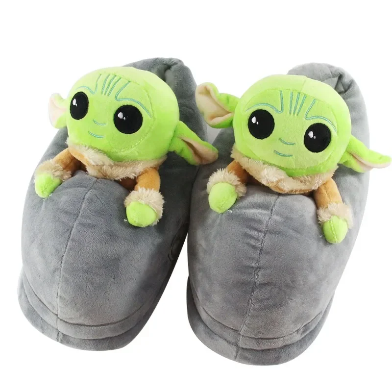 Pantuflas Cálidas de Invierno para el Hogar con Diseño de Yoda de Star Wars, Muñeco de Peluche de 28 cm, Regalo para Adultos