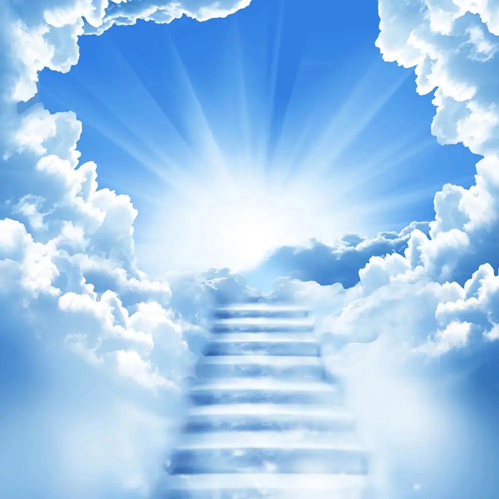 Heaven Backdrop Stairway Sky Cloud Dove Photography Background Kingdom of God Jesus Church Event Wedding Party Decoration Banner