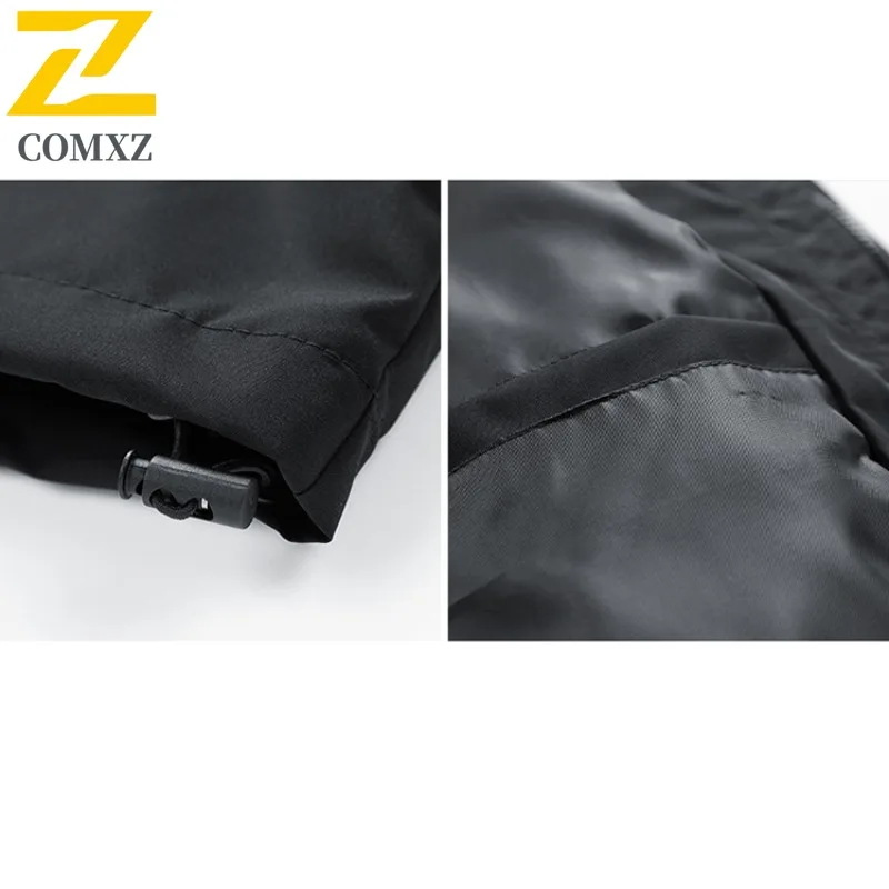 COMXZ Men Hooded Jacket Lightweight Outdoor Waterproof Adventure Hunting Fly Fishing Windbreaker Jackets Autumn Gorpcore Coat