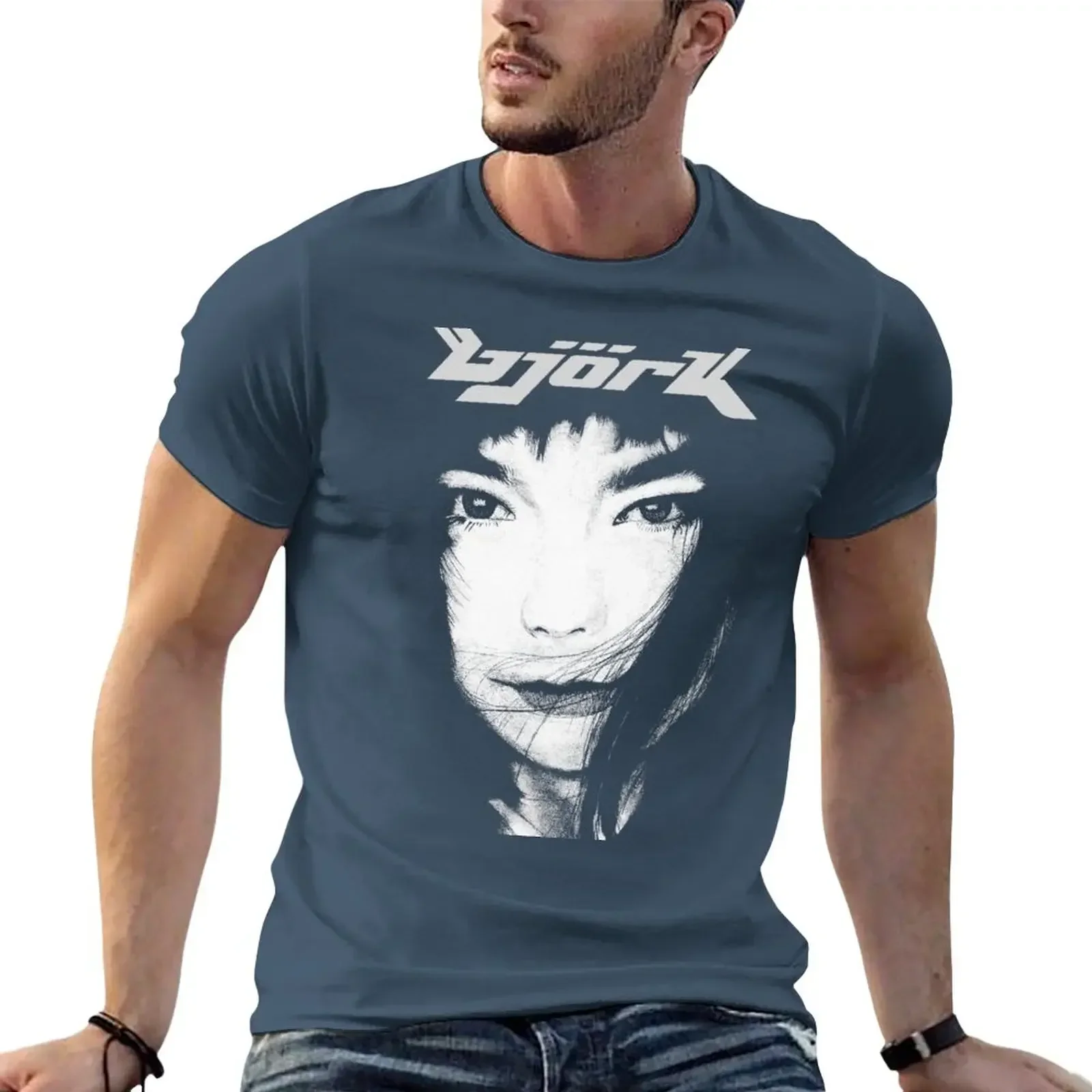 Bjork T-Shirt Aesthetic clothing oversized t shirts for men cotton