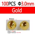 100pcs 3.0mm Gold