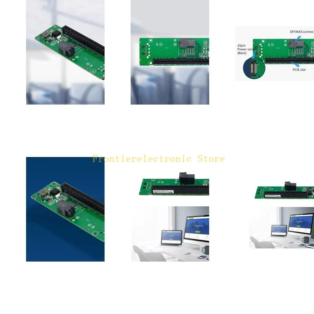 

G8DB SFF-8643 to PCIE X16 Development Board 15Pin Power Connectors for Server