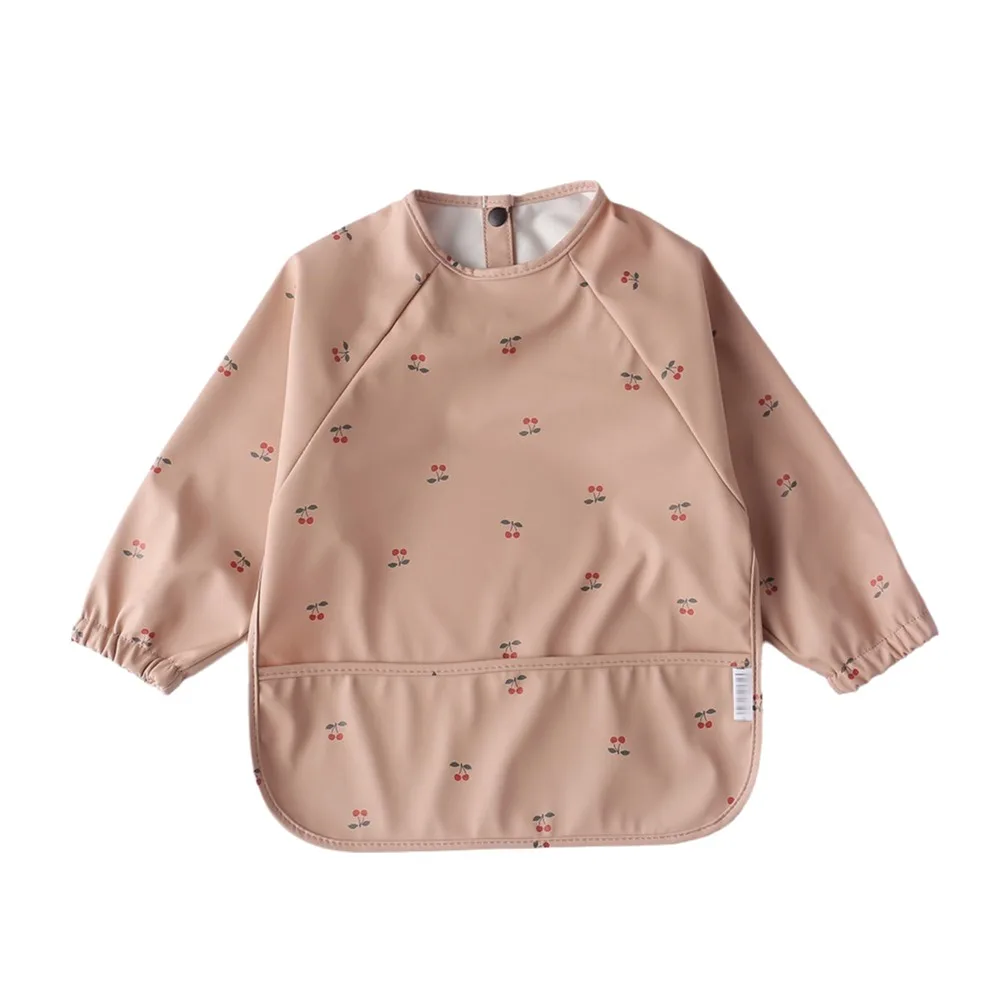 

Easy Clean Machine Washable Mess Proof Baby Bib Full Sleeve Adjustable Bib Outfit 6-54 Months Waterproof Baby Smock Eating