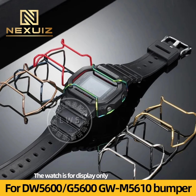 Watch Accessories For Casio DW5600 DW-5600 DW5610 GW-B5600 Protective Bumper Modification High-Grade Steel Bumper Accessories