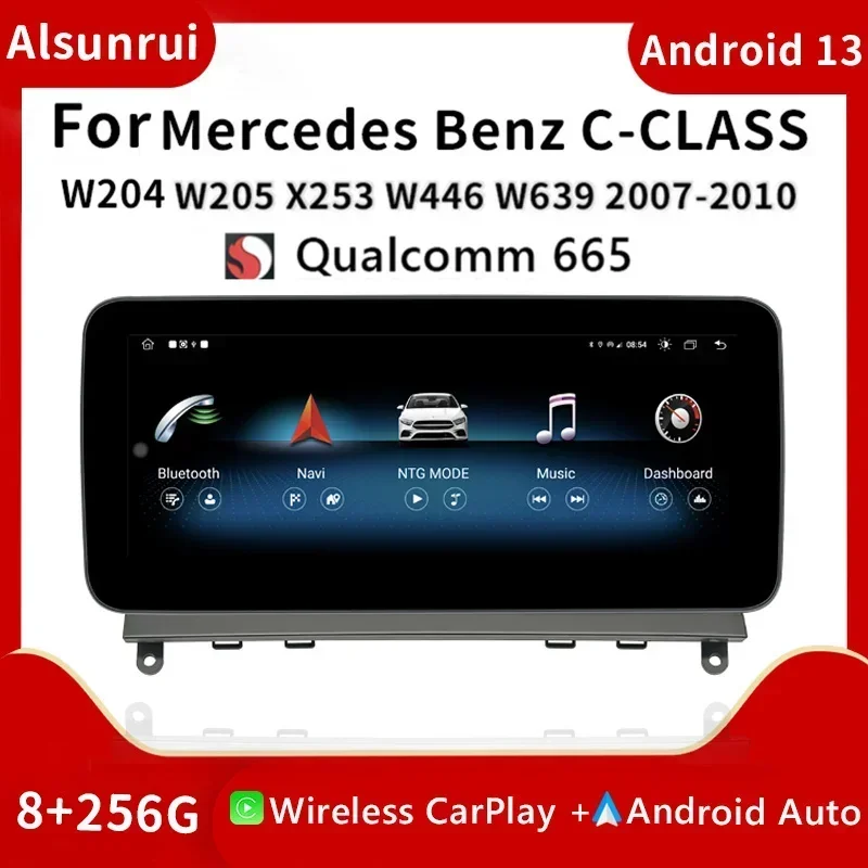 

Snapdragon 665 Android 13 Car Radio For Mercedes-Benz C Class W204 W205 S205 2011-2018 Multimedia GPS Navigation Screen CarPlay