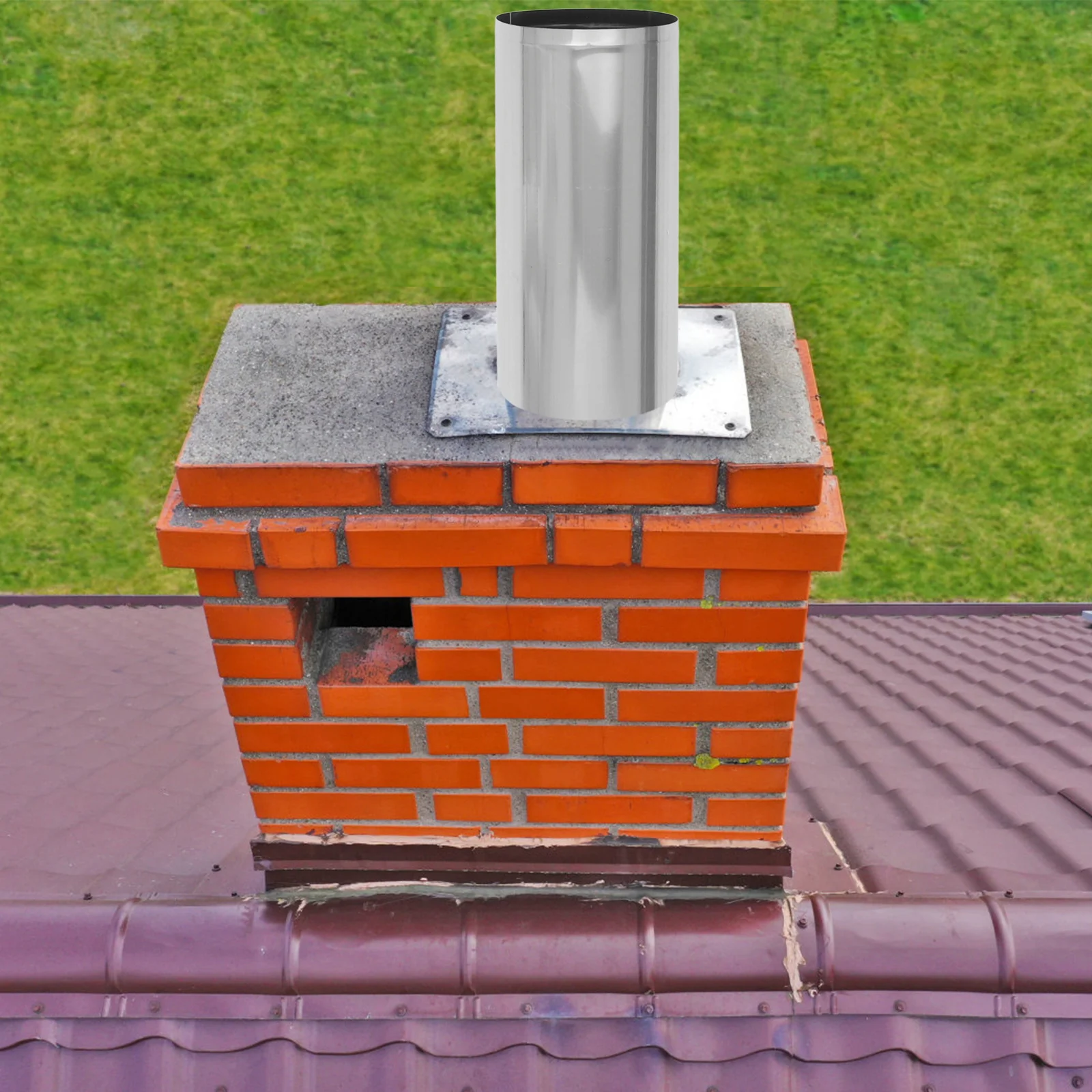 

Stainless Steel Stove Pipe Straight Chimney For Hot Tent Camping Wood Stove Flue Gas Venting System Rv Hammock Tent Use