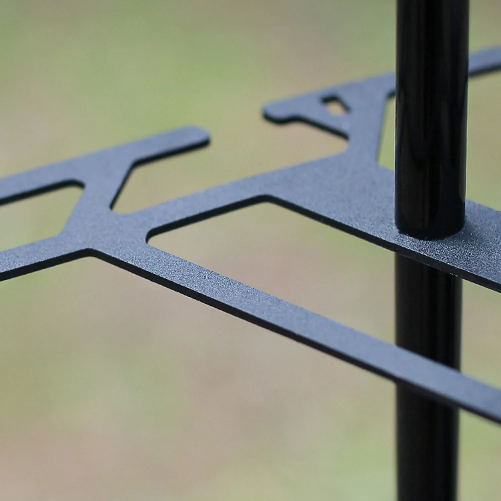 

Портативные крючки для световых столбов из нержавеющей стали, уличный стол, полые многофункциональные нескользящие небесные занавески для рюкзака с чашкой воды