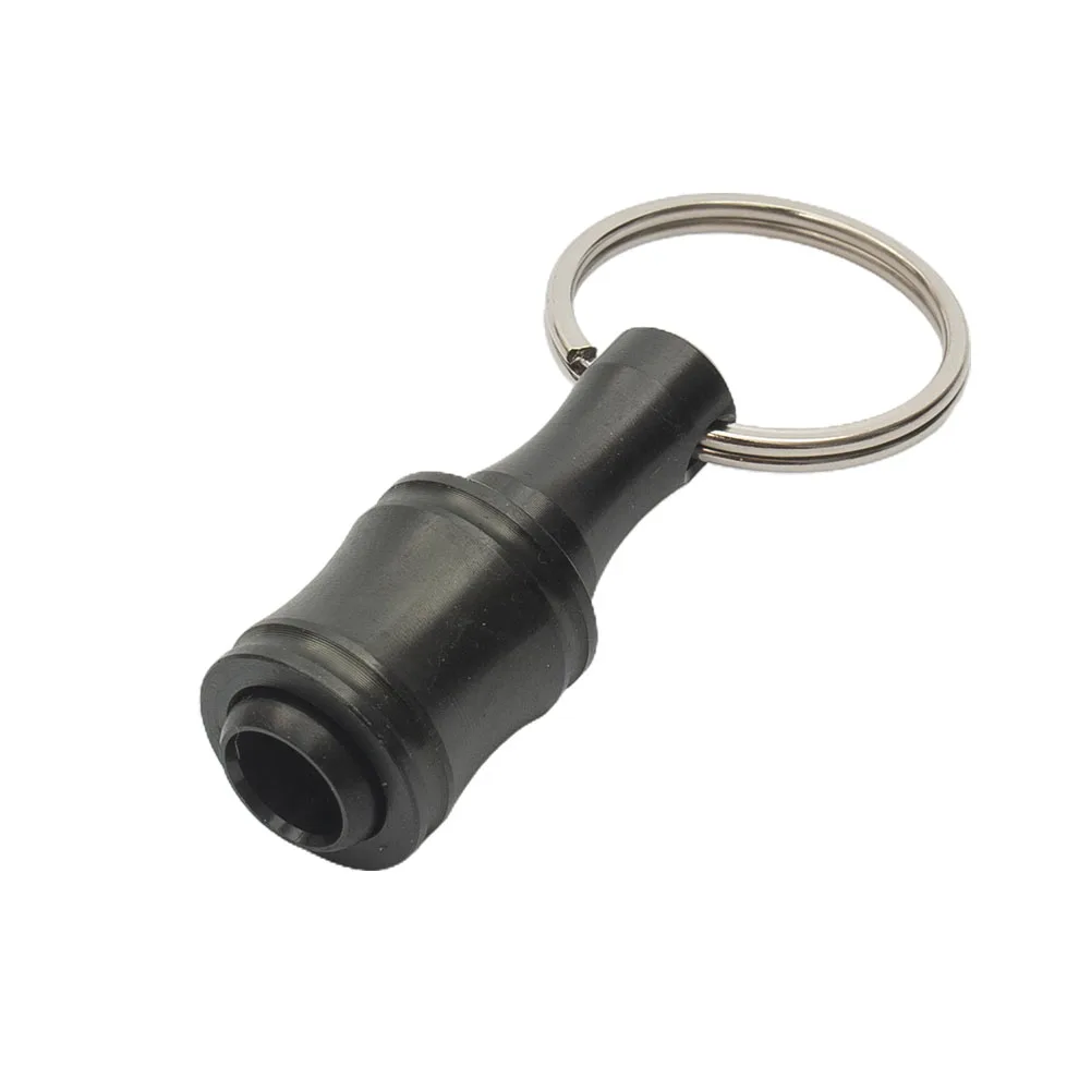 Set of 6 Hex Shank Aluminum Alloy Screwdriver Bit Holder Extensions with Ball Lock and Chain Buckle for Tool Organization