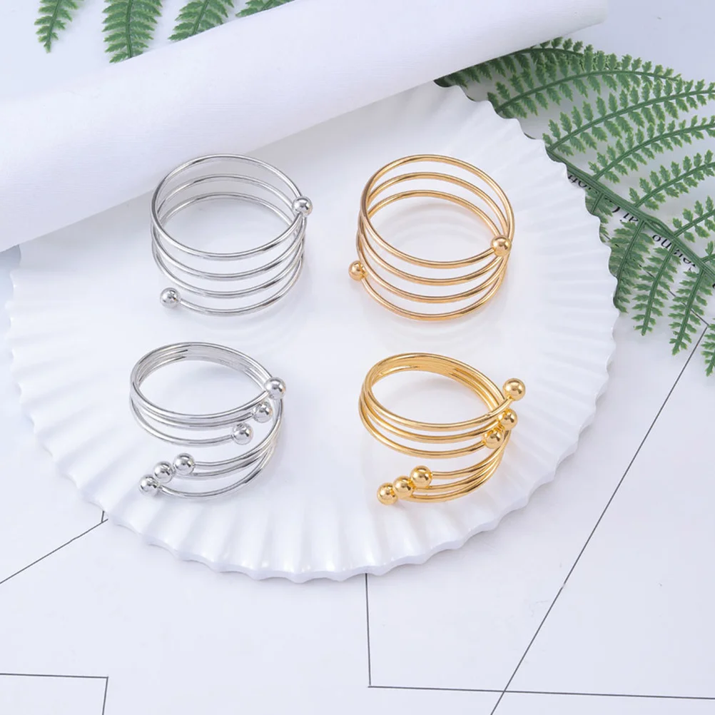 

24Pcs Spiral Napkin Rings Metal Buckles Creative Elegant Napkin Holders for Festival Dinner Banquet Tableware Accessories