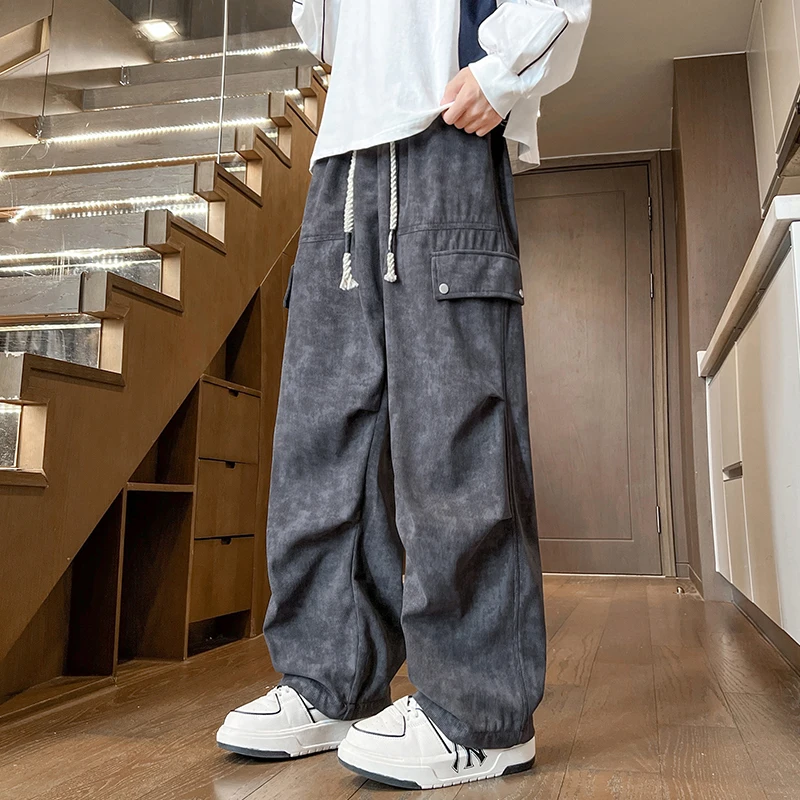2026 Autumn Men's Youth Stretch Straight-Tee Sporty Casual Pants
