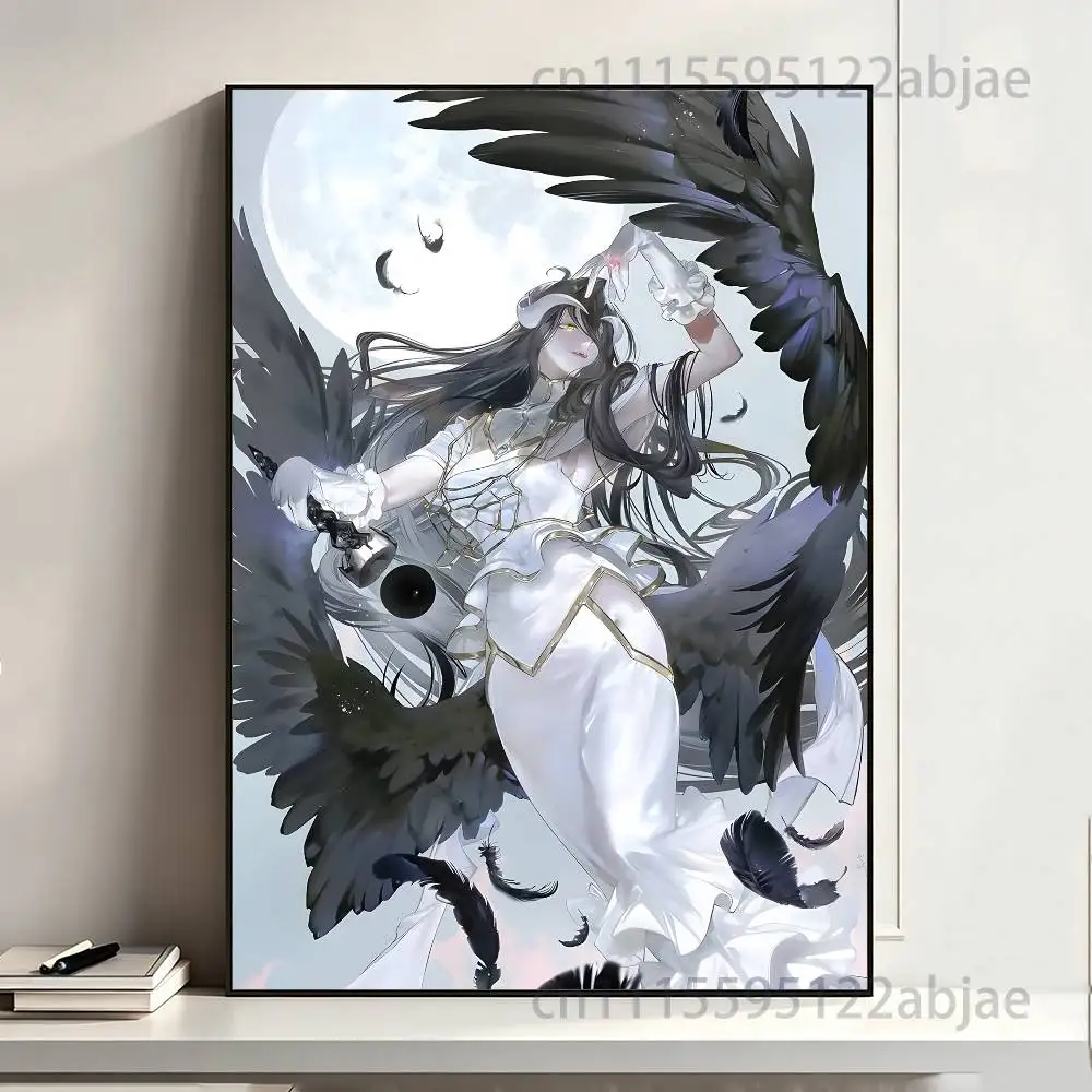 A-Albedo O-Overlord Poster HD Art Sticky Wall Waterproof Home Living Room Bedroom Bar Aesthetic Decoration