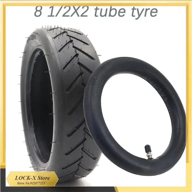 8 1/2X2 inner and outer tires upgraded thickened tires, suitable for Mijia scooter tire inner tube repair M365 pneumatic camera