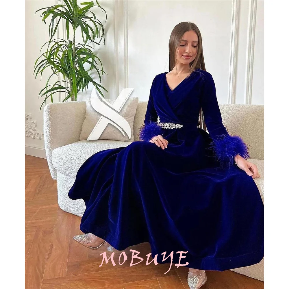 MOBUYE-Robe de Bal à Manches sulfpour Femme, Tenue de Soirée Élégante, à la Mode, Populaire, 2024